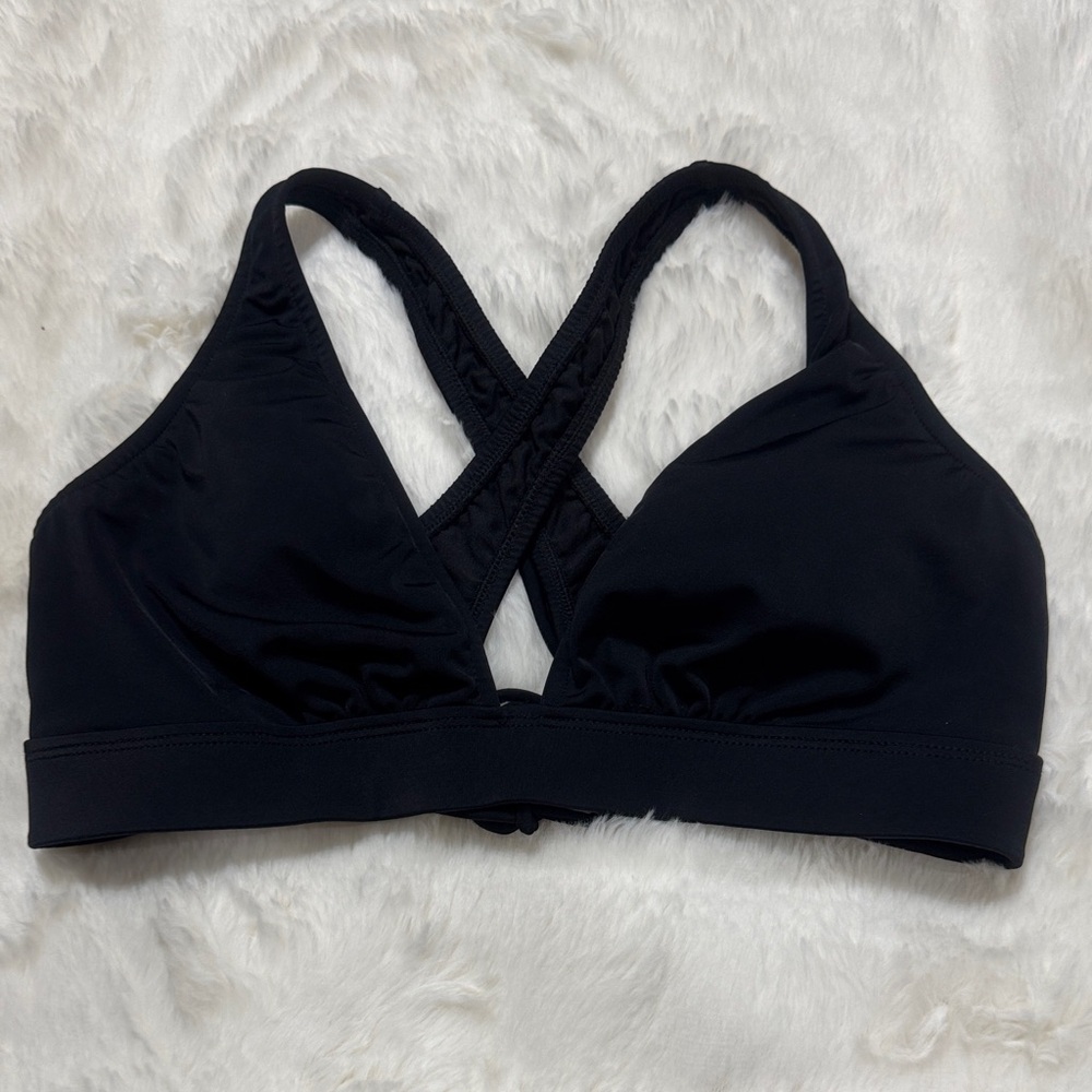 VENUS Black Wireless Cross-Back Swim Top
